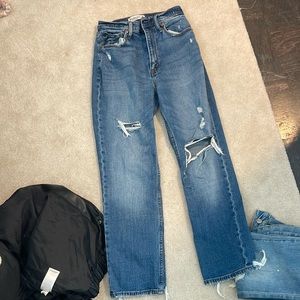 Ankle straight ultra high rise Abercrombie jeans curve love